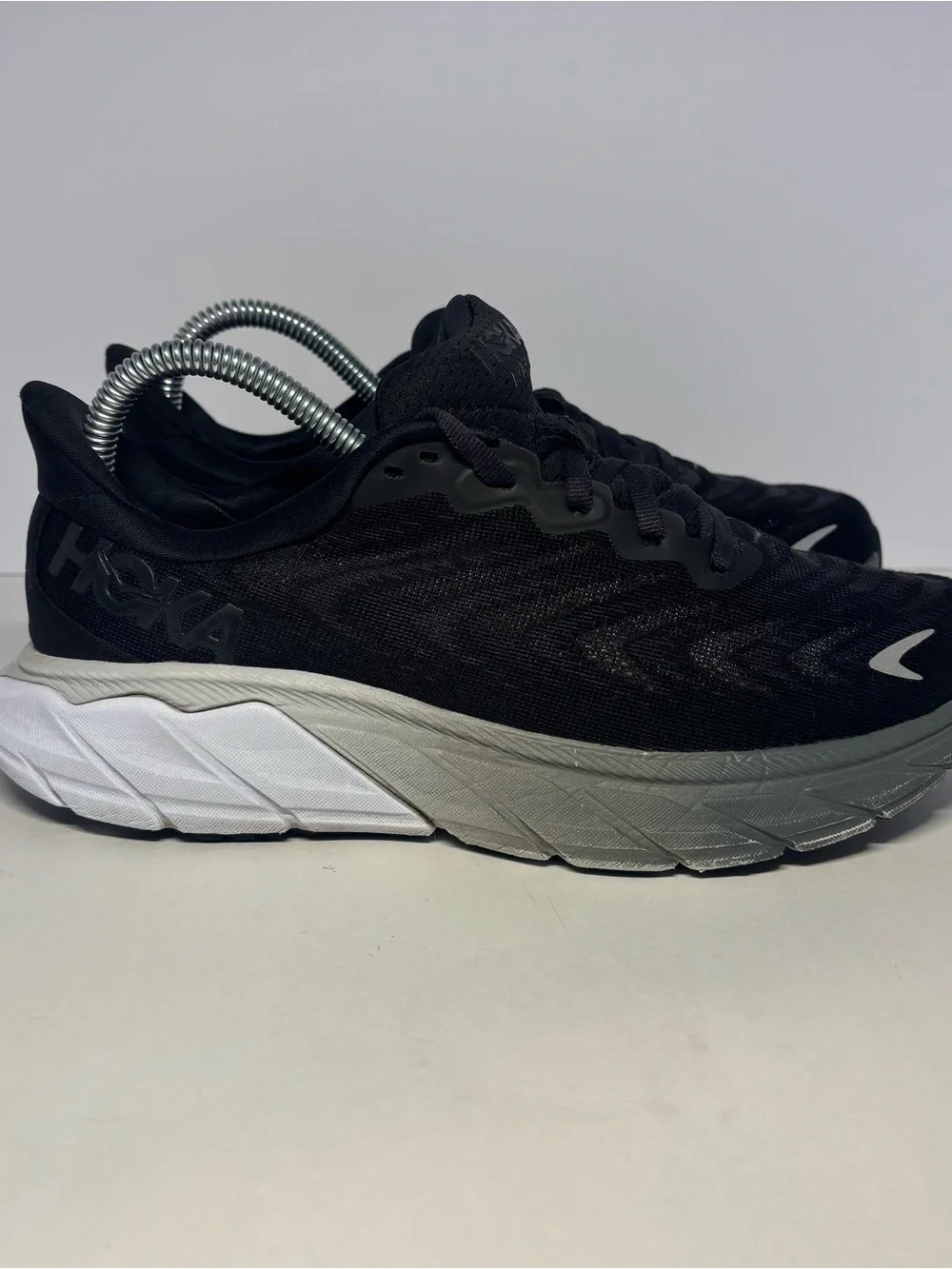 Hoka Women’s Black and White Athletic Running Shoes